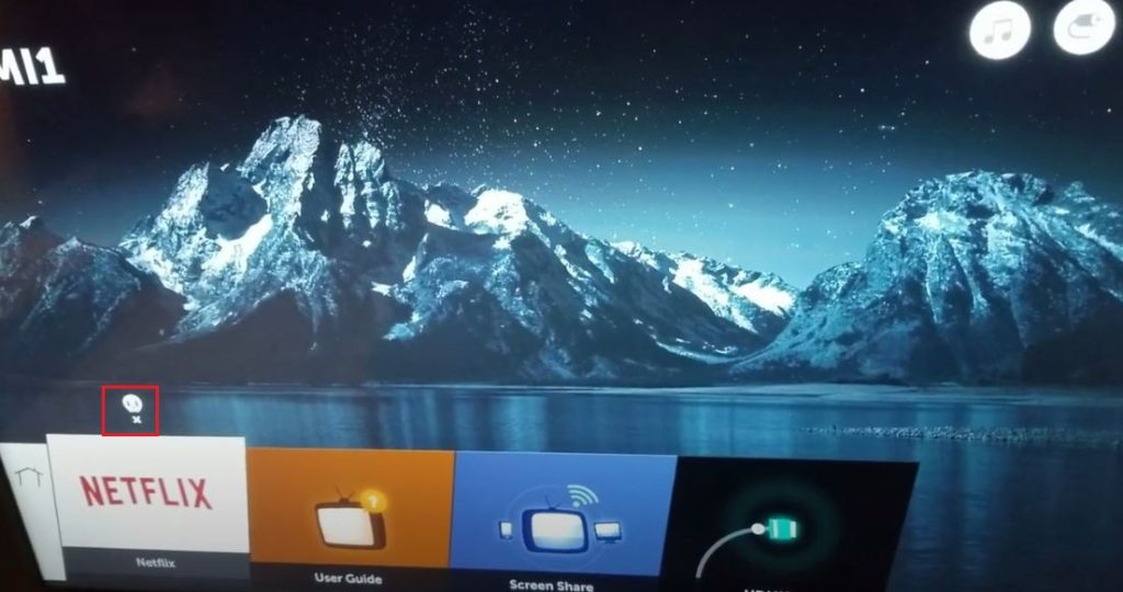 Tap the X icon to Close Apps on LG TV