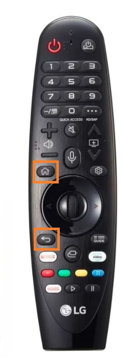 Click the Home and Back buttons