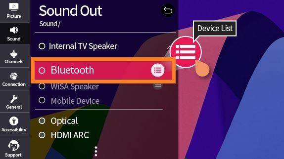 Enable Bluetooth on LG TV