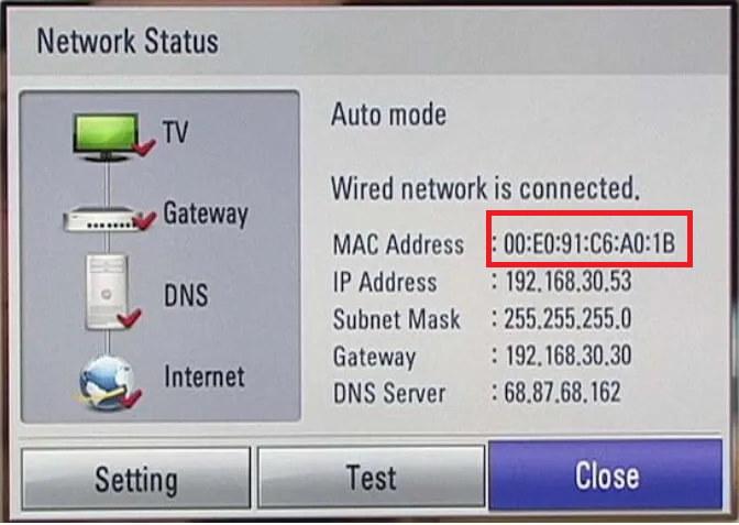 Find the MAC address