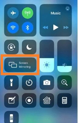 Tap the Screen Mirroring icon